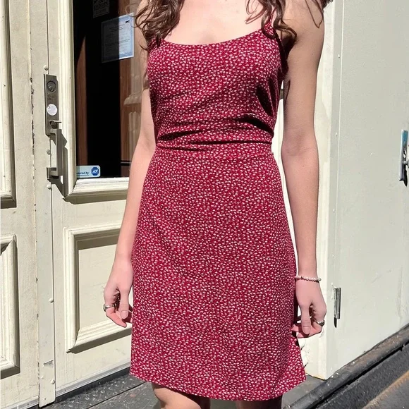 Brandy Melville Dresses Brandy Melville Red Floral Colleen Dress Poshmark